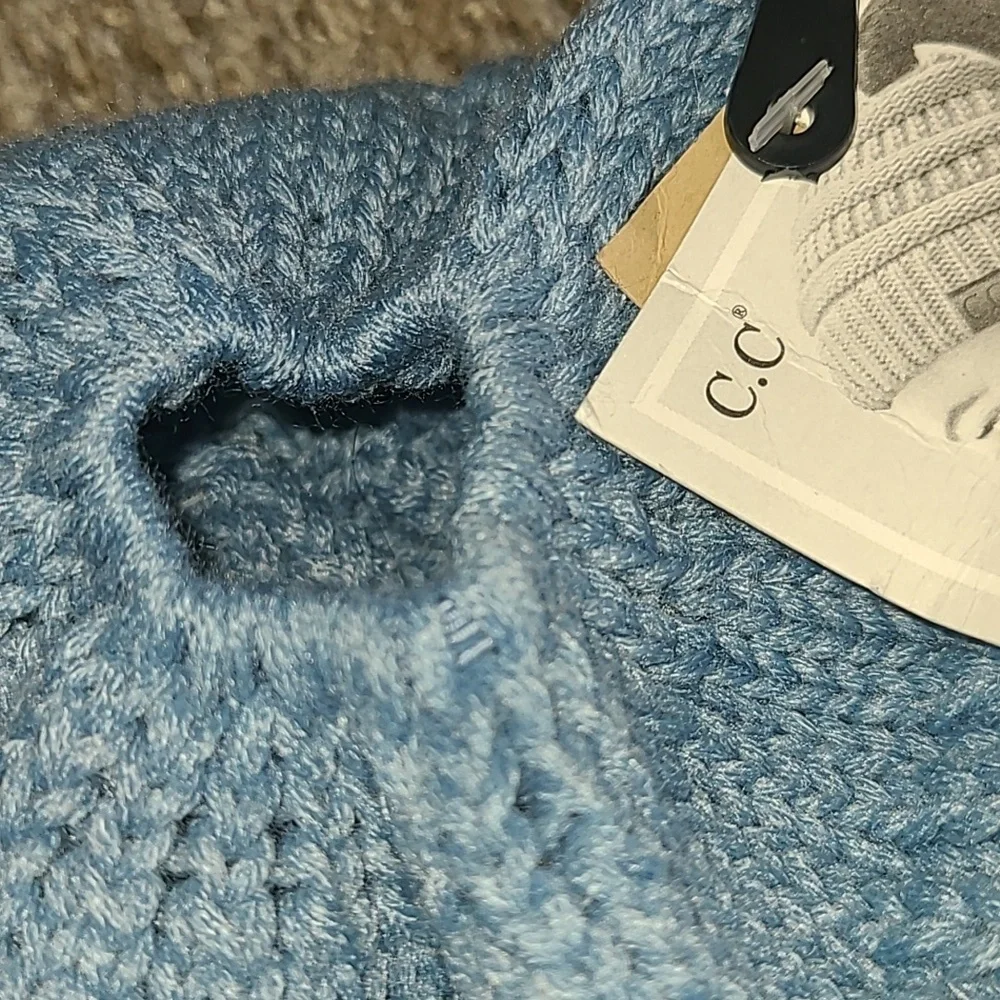 C.C Women's Sky Blue Knit Beanie